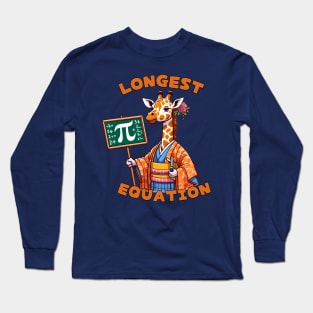 Pi day giraffe Long Sleeve T-Shirt